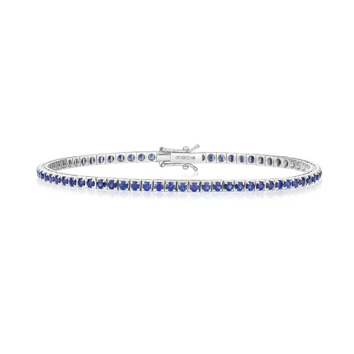 Blue Sapphire Bracelet White Gold 18ct (3.10ct Sapphire)